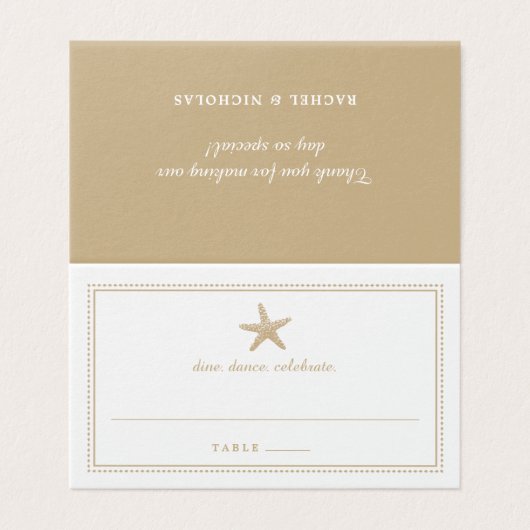 Sable Or Graceful Starfish Réception de mariage (Outside Unfolded)