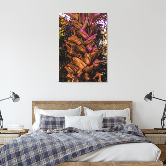 Sable Palm Trunk Canvas Afdruk (Insitu (Slaapkamer))