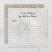 Sable Rond Dollar Blanc Conseils Cartes de mariage (Devant / Derrière)