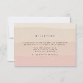 Sable rose | Carte de la réception de mariage (Devant)