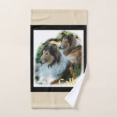Sable Rough Collie Art Bad Handdoek (Handdoek)