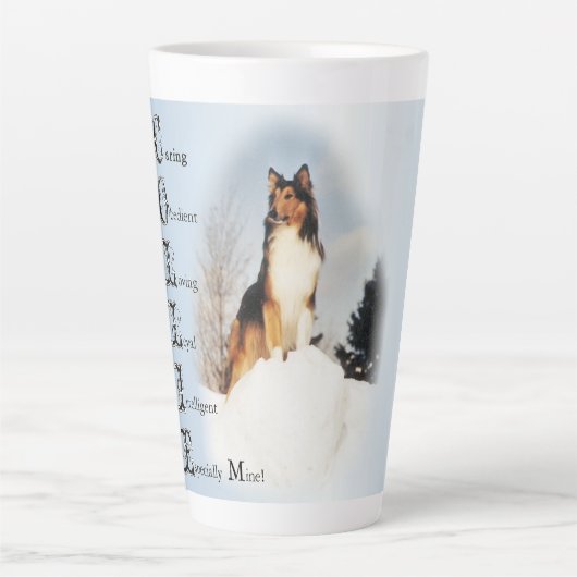 Sable Rough Collie Cadeaux Mug à café à deux tons (Devant)