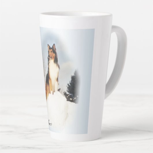 Sable Rough Collie Gifts Two-Tone Coffee Mok (Rechterhoek)