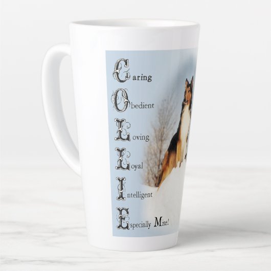 Sable Rough Collie Gifts Two-Tone Coffee Mok (Linkerhoek)