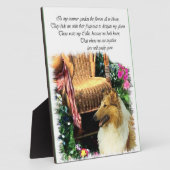 Sable Rough Collie where Love Groeit Fotoplaat (Zijkant)