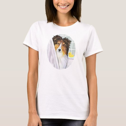 Sable Sheltie Bath T-shirt (Voorkant)