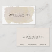 Sable simple et élégant Carte de visite couleur be (Devant / Derrière)