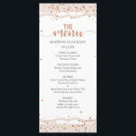 Sable Stripes & Rose Gold Confetti Mariage Menu<br><div class="desc">Stripes couleur Arrière - plan peut être changée en n'importe quelle couleur que vous voulez! Cliquez simplement sur la personnaliser Lien et faites défiler vers le bas jusqu'à la zone de couleur de l'arrière - plan pour sélectionner votre couleur personnalisée pour l'avant et l'arrière du produit. Sable Stripes & Menus...</div>
