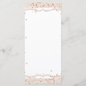 Sable Stripes & Rose Gold Confetti Mariage Menu (Dos)