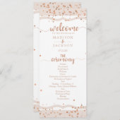 Sable Stripes & Rose Gold Confetti Programme de ma (Devant / Derrière)