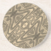 Sable Terre et Taupe Dessous de verre Abstrait en  (Devant)