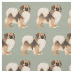 Sable Tibetan Spaniel Fabric Stof