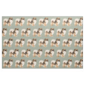 Sable Tibetan Spaniel Fabric Stof (Fat Quarter)