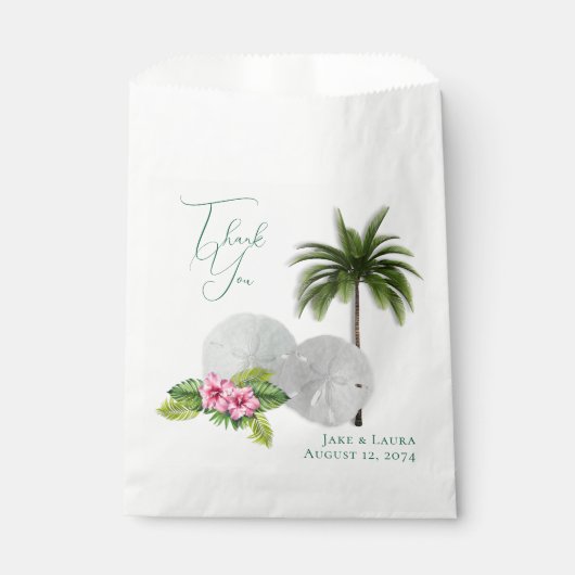 Sable Tropical Dollars Mariage Favor Sacs (Devant)