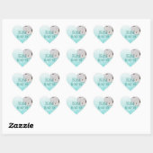 Sable turquoise Dollar Balnéaire Stickers Mariage (Feuille)