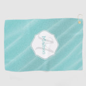 Sable turquoise ondulé Serviette de golf personnal (Horizontal)