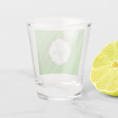 Sable vert ondulé verre de tir personnalisé (Dos)