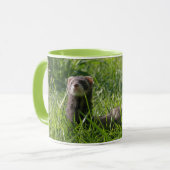 Sable Weasel Afbeelding Cute Ferret Mok (Voorkant links)