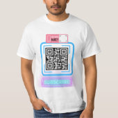 S'abonner Message en ligne avec T-Shirt de code QR (Devant)