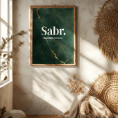 Sabr – Islamic Patience Quote Wall Poster