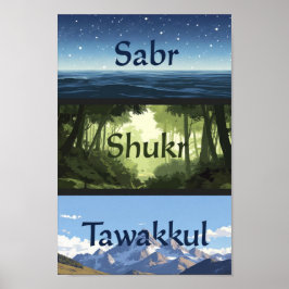 Sabr, Shukr, Tawakkul | Moderne islamitische huis Poster