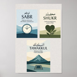 Sabr Shukr Tawakkul Print Set