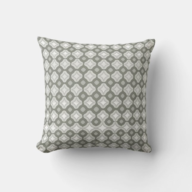 Sabre Gray Throw Pillow Kussen (Voorkant)
