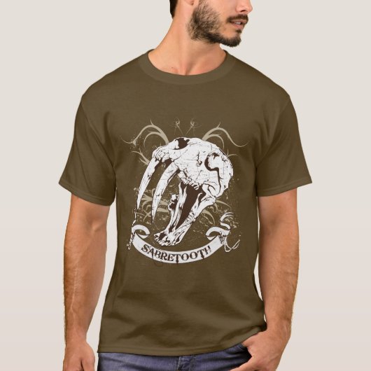 Sabretooth Skull Ver 1 T-shirt (Voorkant)