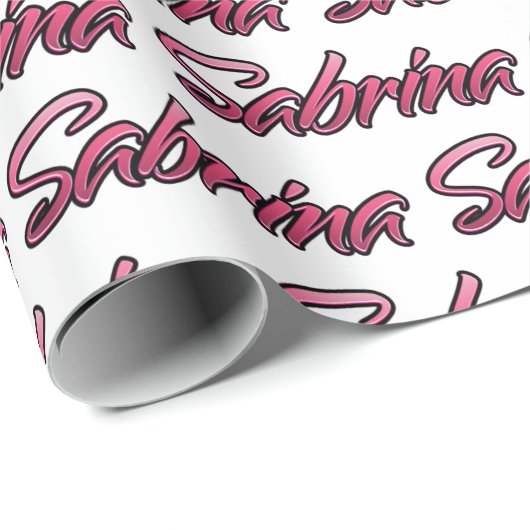 Sabrina faded pink personalisiertes Geschenkpapier Cadeaupapier (Rol Hoek)