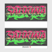 Sabrina Vorname Name Graffiti Aufkleber Sticker (Vel)