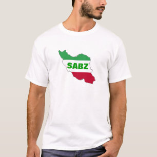 "SABZ" Iran - Vlaggenkaart T-shirt