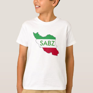 "SABZ" Iran - Vlaggenkaart T-shirt