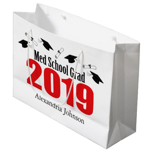 Sac 2019 de cadeau d'obtention du diplôme de (Devant Angle)