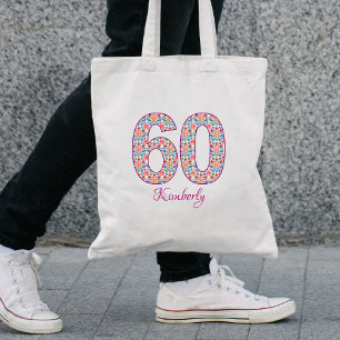 sac 60e anniversaire moderne 60 floral personnalis