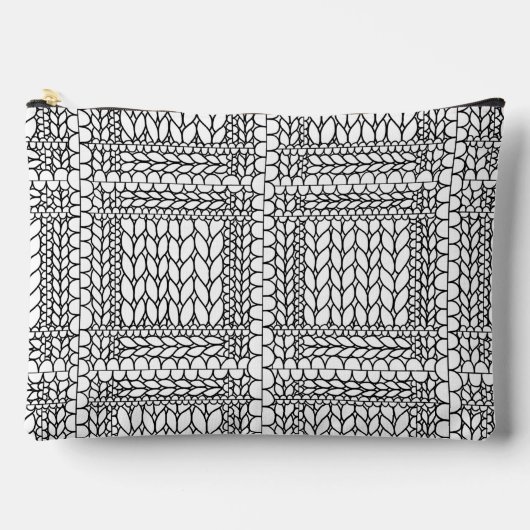 SAC À ACCESSOIRES BLANC TRICOTÉ EN MAILLE ENVERS (Recto)