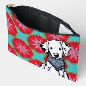 Sac à accessoires Dalmatien sur Fleur Tachetée (Ouvrir)