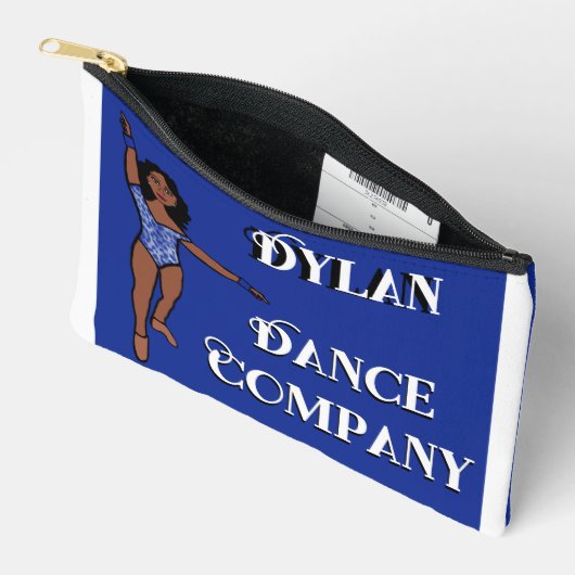 Sac à accessoires de danseur bleu animal (Ouvrir)