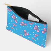 Sac à accessoires fleur rose capricieuse (Ouvrir)