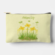 Sac à accessoires petit format Fleurs sauvages et