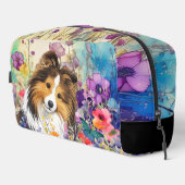 Sac à accessoires petit - Sheltie sable JARDIN ZEN (Coin droit)