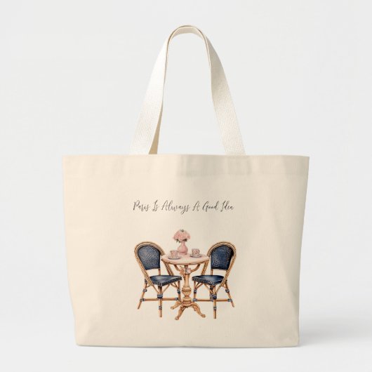 Sac à baguettes rose bleu Paris (Devant)