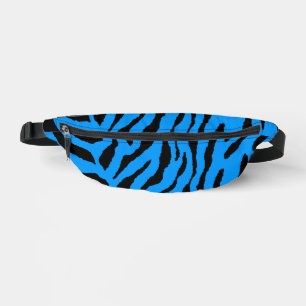 SAC À BANANE RAYURES DE TIGRE BLEU RÉTRO 80S