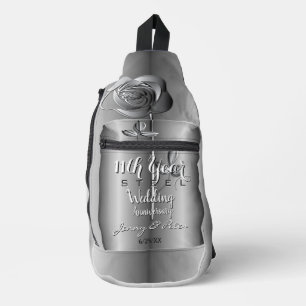 Sac À Bandoulière 11e anniversaire du Mariage d'acier Imprimer Coupe
