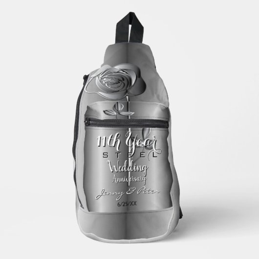 Sac À Bandoulière 11e anniversaire du Mariage d'acier Imprimer Coupe (Recto)