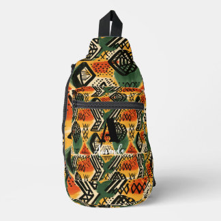 Sac À Bandoulière Afrique Amhara Éthiopie Motif ethnique géométrique