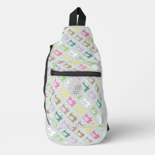 Sac À Bandoulière Aimer Machine à coudre Monogramme Gris