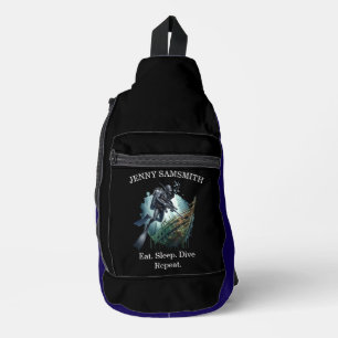 Sac À Bandoulière Âme de plongée : Plongez, Riez, Répétez !