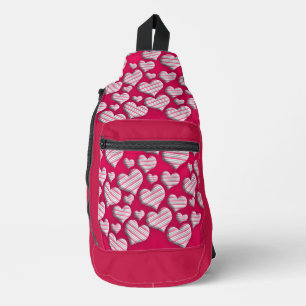 Sac À Bandoulière Amusants Coeur Fun Rose Chaud Fun Joli Motif Desig