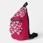 Sac À Bandoulière Amusants Coeur Fun Rose Chaud Fun Joli Motif Desig (Coin droit)