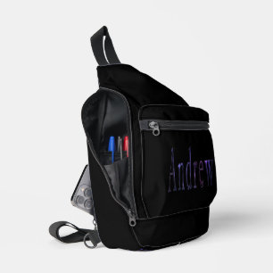 Sac À Bandoulière Andrew Nom Dans Nébuleuse Bleue,
